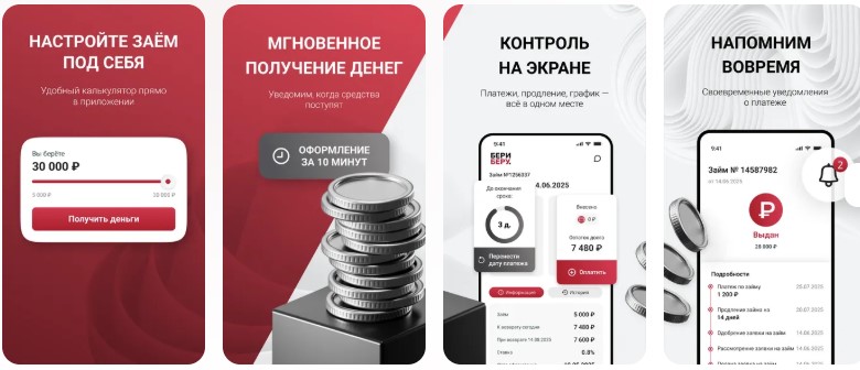 Функции мобильного приложения &laquo;Бери Беру&raquo;