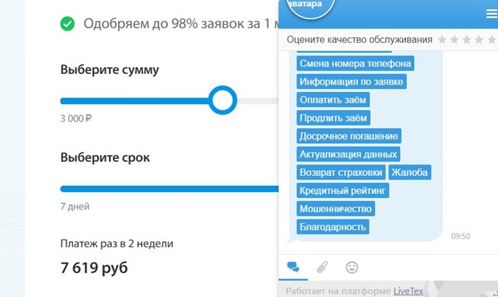 Онлайн чат Турбо Займ